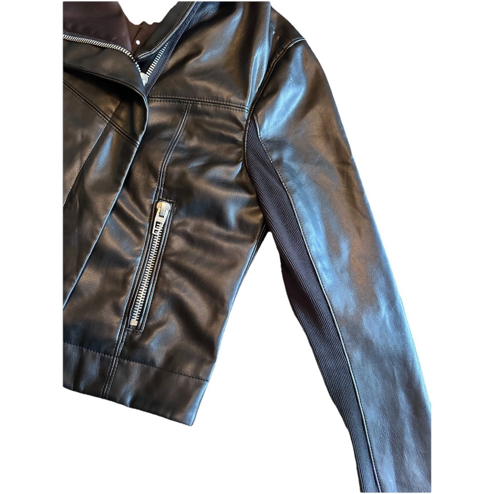 BLANK NYC Women's Black Moto Faux Leather Jacket Size M NWOT. *101 - Picture 4 of 16
